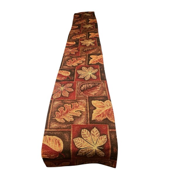 Fall Leaves Placemats Set of 4 & Table Runner Tapestry Reds Oranges Autumn Color - Picture 3 of 9